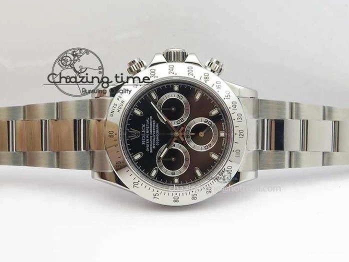 0219 Functional Daytona 116520 Noob Best Edition Black Dial On SS Bracelet A2824 (Same Thickness as Genuine) 3827